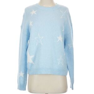 Rails Light Blue Star Pattern Sweater